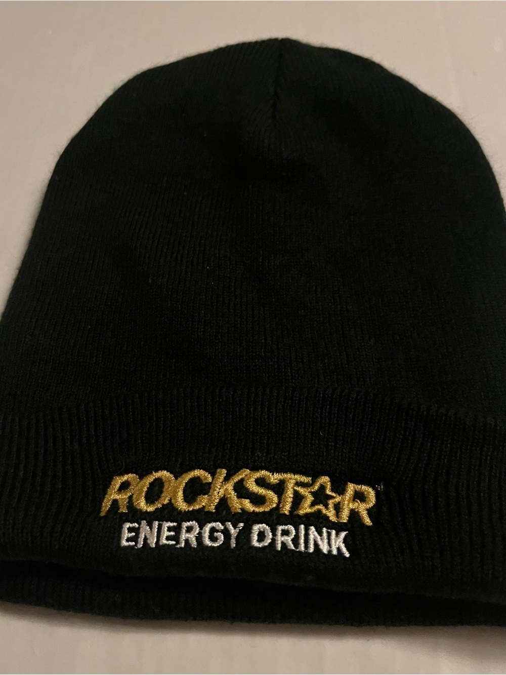 Rockstar Energy Black Beanie Cuffed Cap Hat BMX Snowboard Motorsports Skater